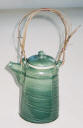 Porcelain Oribe teapot (click for larger image)